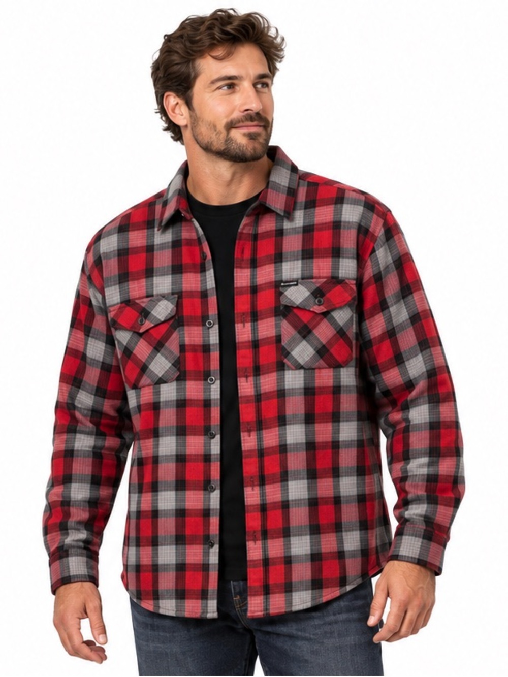 Hornady Men’s Red Plaid Flannel Rugged Hunting Outdoor Wear Shirt – Size XL